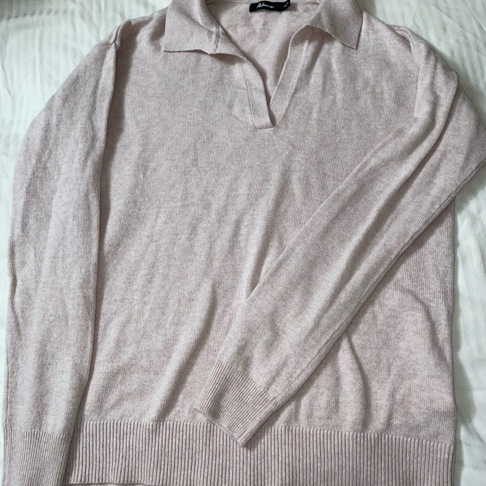 Reitmans Blush Pink Collared Long Sleeve Shirt